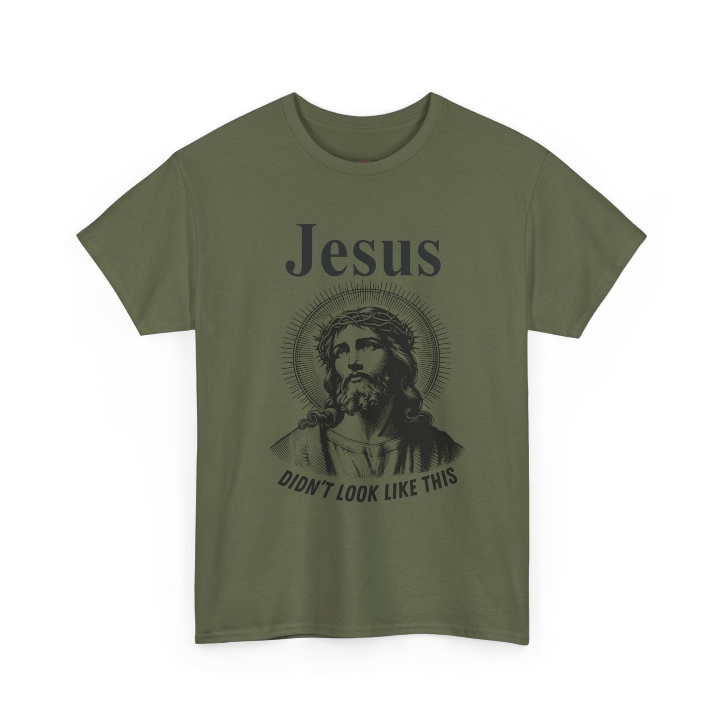 Religious Humor Unisex Heavy Cotton Tee - "Jesus Didn't Look Like This"
