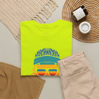 Bigfoot Mood // Retro Mood Unisex Heavy Cotton Tee - Colorful Graphic T-Shirt
