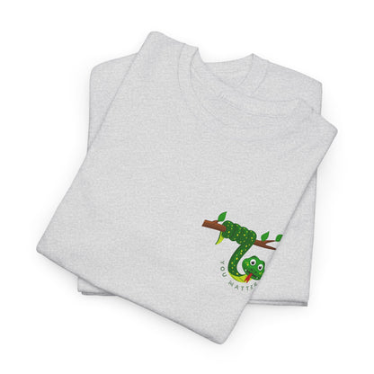 Keep Hanging On - Snake // Unisex Heavy Cotton Tee - Positive Message T-Shirt