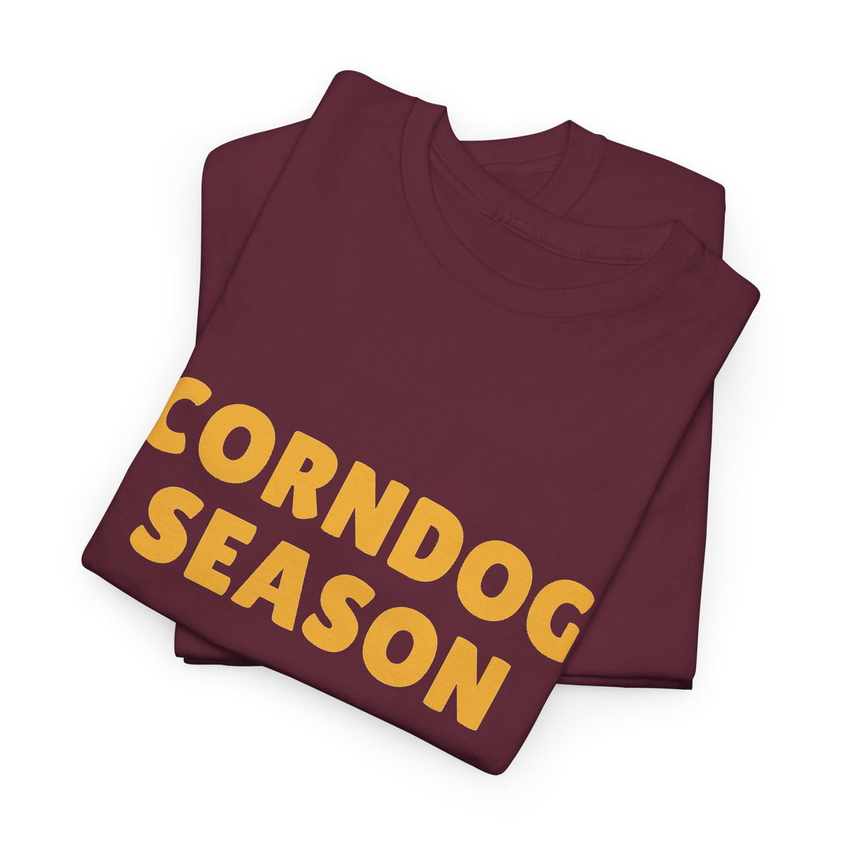 Funny Corndog Season // Unisex Heavy Cotton Tee | Perfect for Food Lovers and Festivals