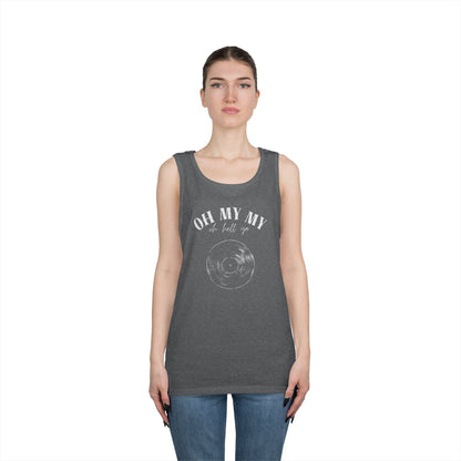 Oh My My Cool Vinyl Record // Unisex Heavy Cotton Tank Top - Graphic Tee