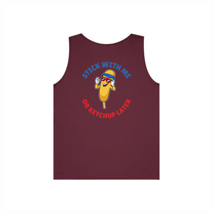 Corndog Season Unisex Heavy Cotton Tank Top - Fun Summer Apparel