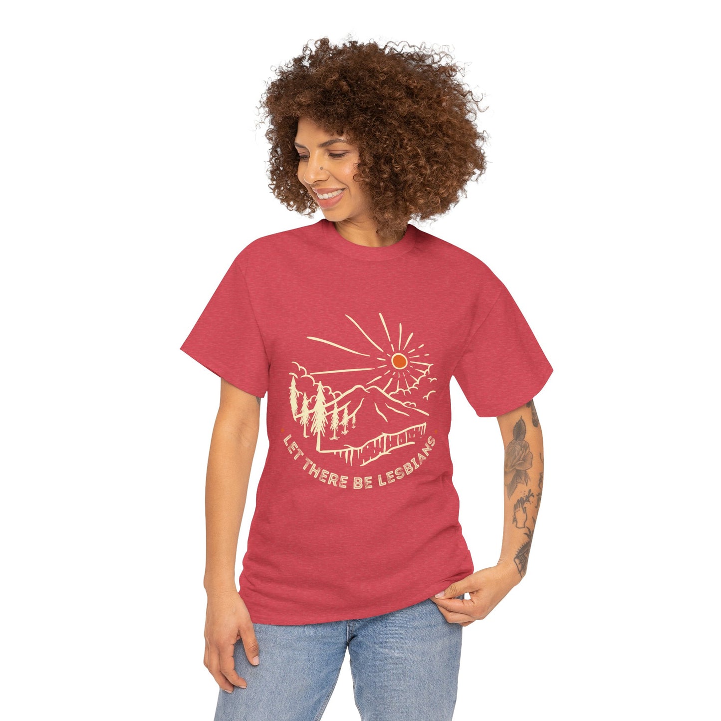 Let There Be Lesbians // Unisex Heavy Cotton Tee - Pride Fashion Statement T-Shirt