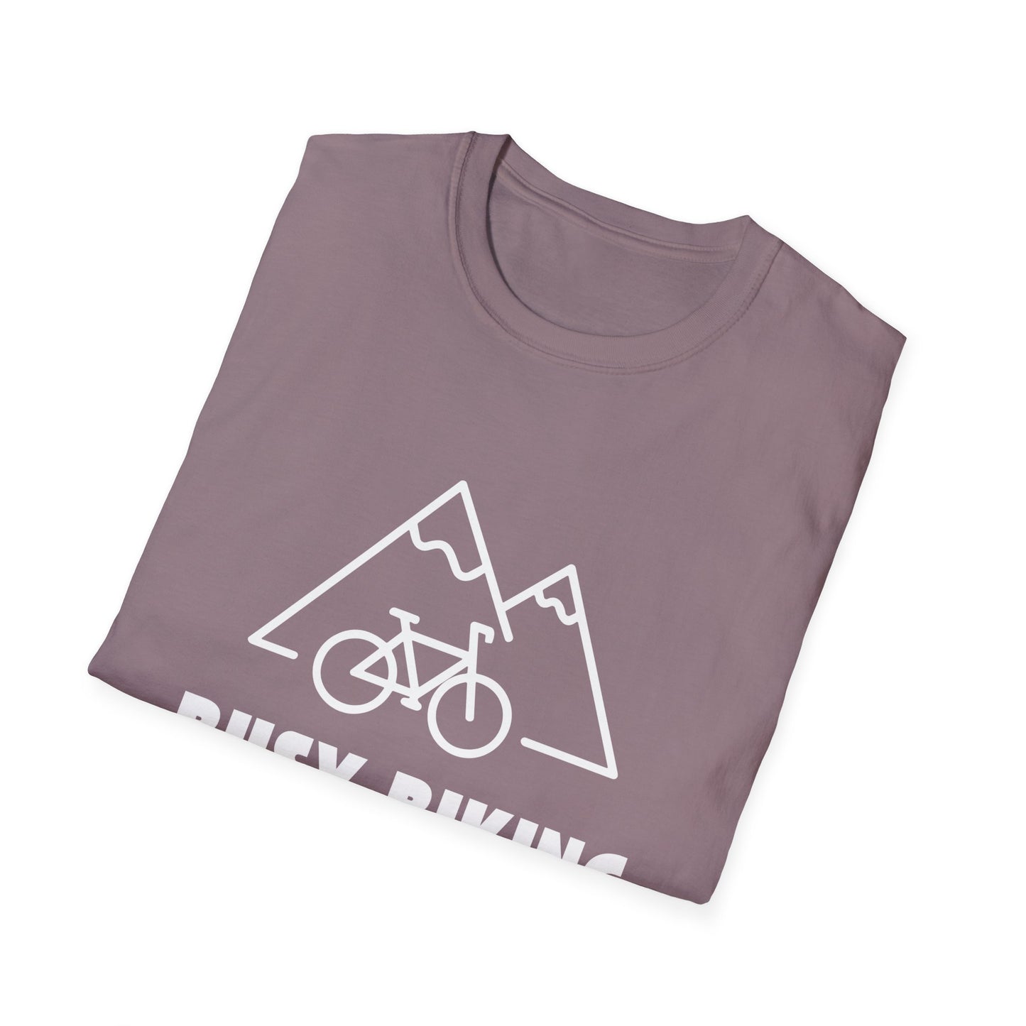 Busy (Mountain) Biking // Unisex Softstyle T-Shirt