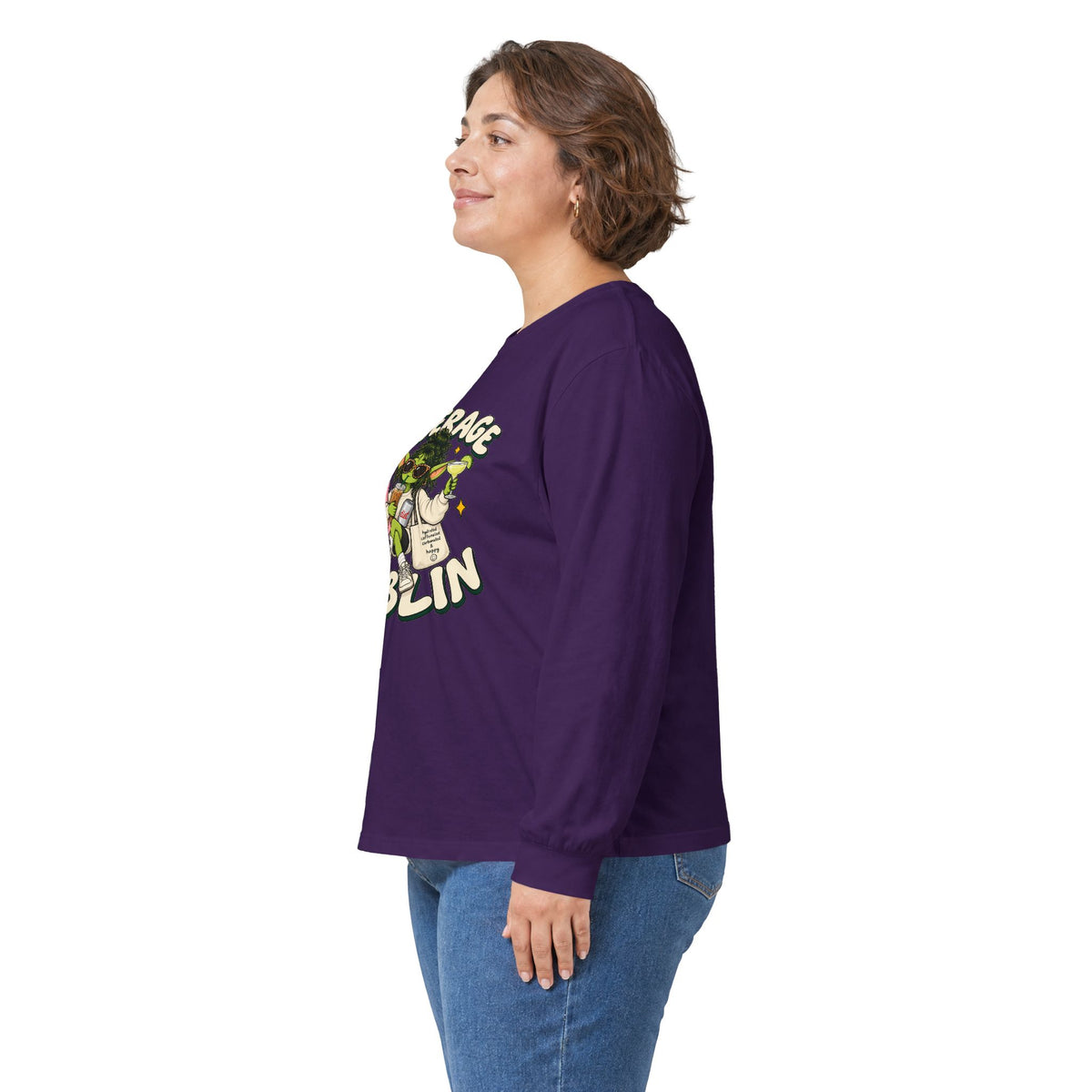 Beverage Goblin Long Sleeve T-Shirt — Cute Retro Drink Lover Tee