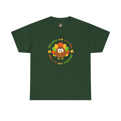 Grateful for All Y'all with Turkey // Unisex Jersey Short Sleeve Tee