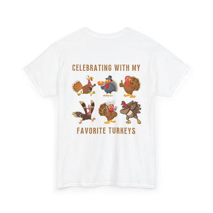 Thanksgiving with My Favorite Turkeys // Unisex Jersey Short Sleeve Tee