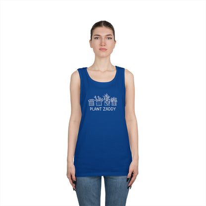 Plant Zaddy Unisex Heavy Cotton Tank Top - Perfect for Plant Lovers