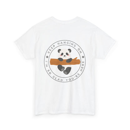 Keep Hangin' On - Panda // Unisex Heavy Cotton Tee -Vibes Graphic Shirt