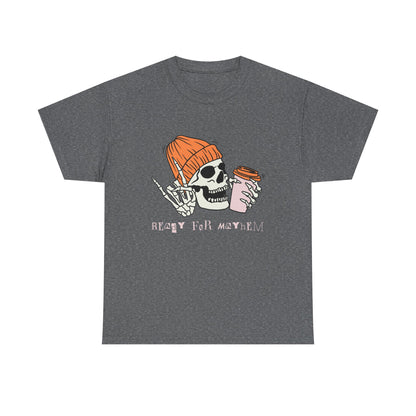 Skull Graphic Tee, Unisex Heavy Cotton, Casual Streetwear, Grunge Aesthetic, Halloween Costume, Gift for Him/Her
