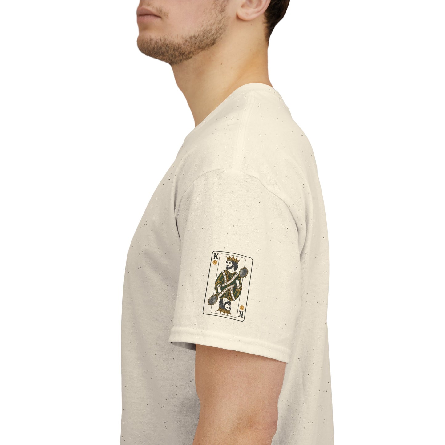 Tennis - King of the Court Card Tee — Sleeve Print Vintage Playing Card Graphic T-Shirt