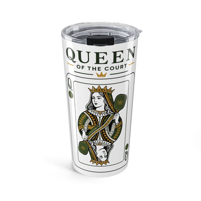 Pickleball - Queen of the Court - Vintage Playing Card -  Tumbler - 20oz Insulated Travel Cup