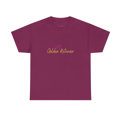 Golden Retriever Woofin' For My Black Cat // Unisex Heavy Cotton Tee - Relationship Dynamics