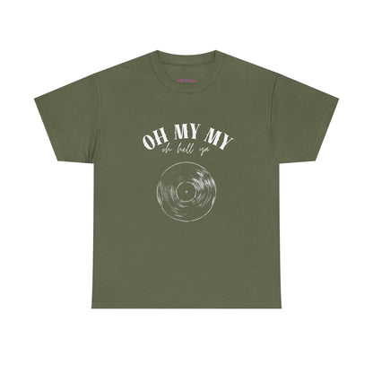 Oh My My Vintage Vinyl Graphic // Unisex Heavy Cotton Tee - Perfect for Music Lovers