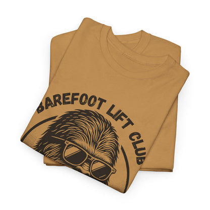 Bigfoot Founding Member of the Barefoot Lift Club // Unisex Heavy Cotton Tee - Founding Member Sasquatch Design