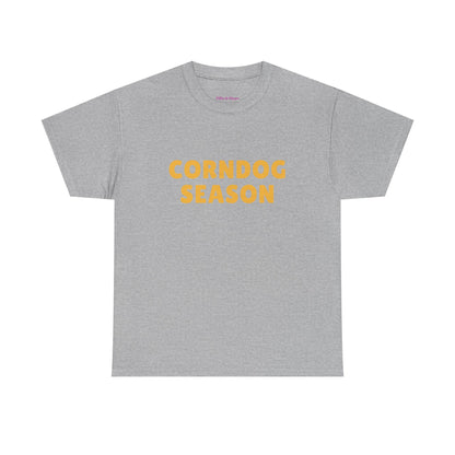 Funny Corndog Season // Unisex Heavy Cotton Tee | Perfect for Food Lovers and Festivals