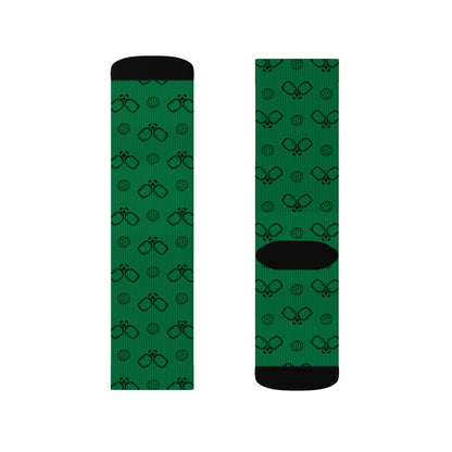 Green Pickleball Sublimation Socks