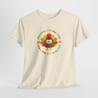 Grateful for All Y'all with Turkey // Unisex Jersey Short Sleeve Tee