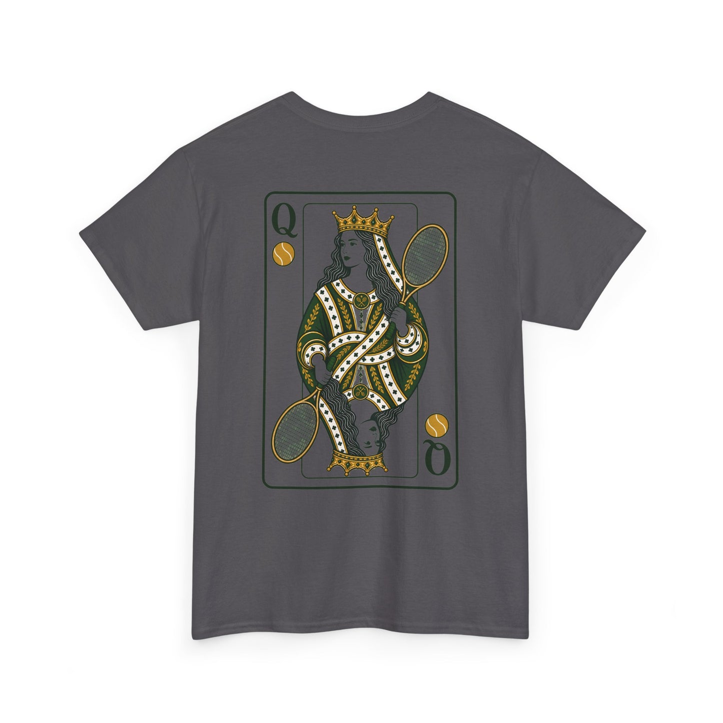 Tennis - Queen of the Court - Vintage Playing Card Graphic T-Shirt