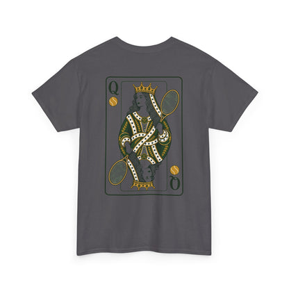 Tennis - Queen of the Court - Vintage Playing Card Graphic T-Shirt