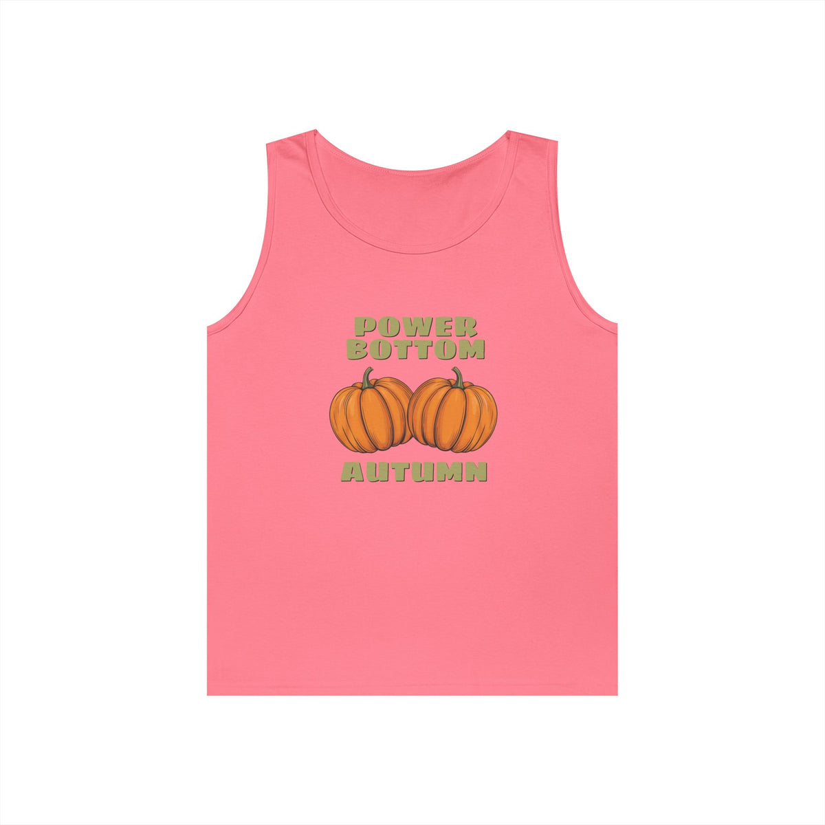Power Bottom Autumn - Pumpkins // Unisex Heavy Cotton Tank Top - Fall Vibes