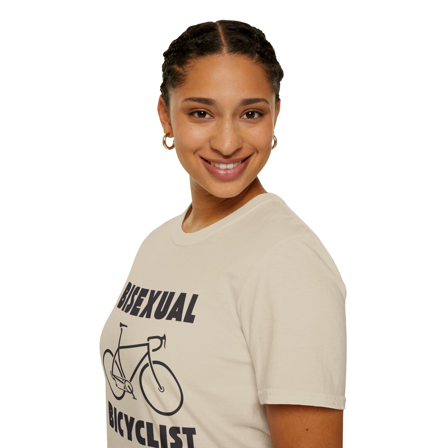 Bisexual (Road) Bicyclist  // Unisex Softstyle T-Shirt