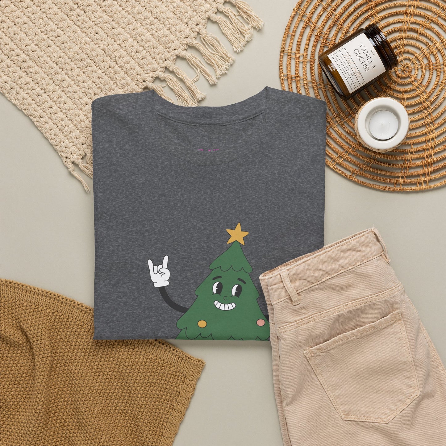 Funny Christmas Tree Tee - 'Nice Bush' Unisex Heavy Cotton T-Shirt