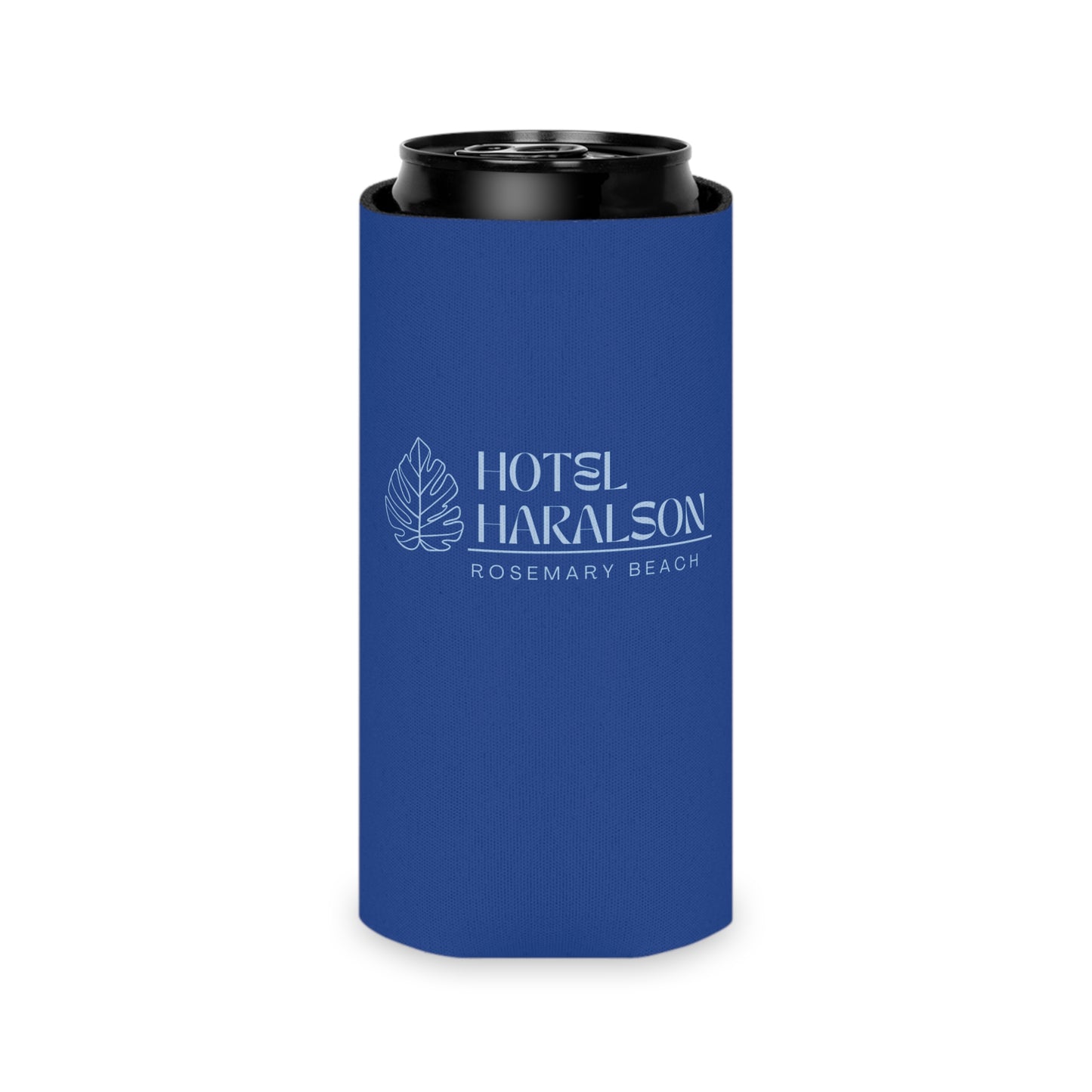 Custom - Personalized Hotel Haralson Can Cooler // Blue w/ Light Blue - Ideal for Beach Parties & Celebrations