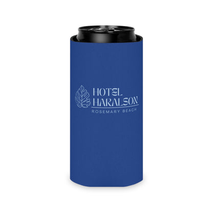 Custom - Personalized Hotel Haralson Can Cooler // Blue w/ Light Blue - Ideal for Beach Parties & Celebrations