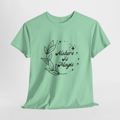 Nature is Magic // Unisex Heavy Cotton Tee - Nature-Themed Casual Wear