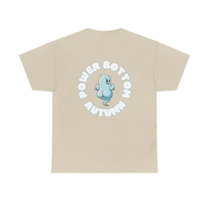 'Power Bottom Autumn' Blue Ghost // Playful Unisex Heavy Cotton Tee
