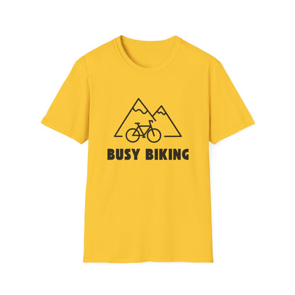 Busy (Mountain) Biking // Unisex Softstyle T-Shirt