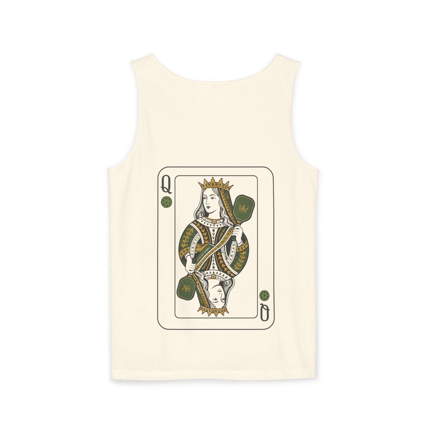 Pickleball - Queen of the Court - Vintage Playing Card - Tank Top — Graphic Tank