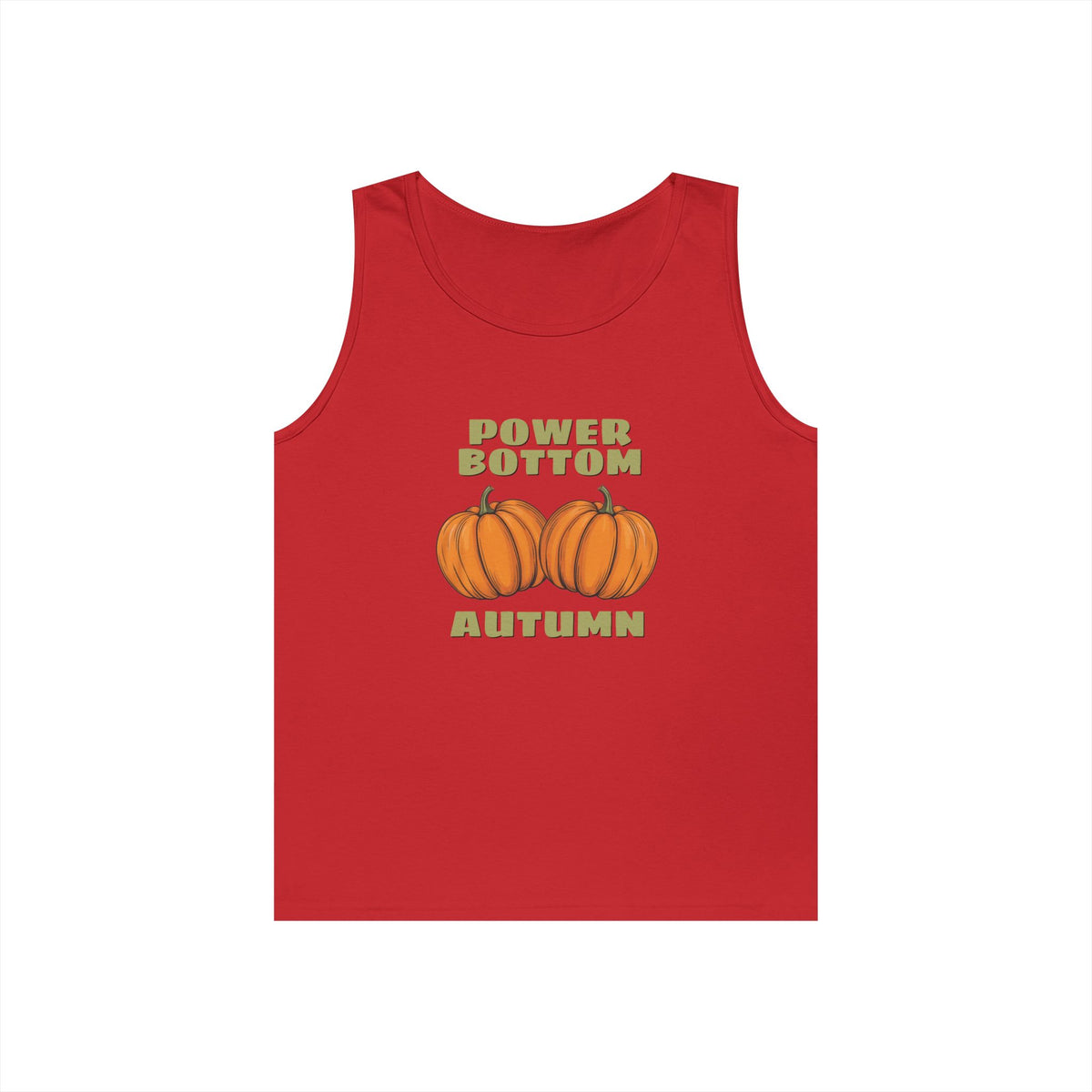 Power Bottom Autumn - Pumpkins // Unisex Heavy Cotton Tank Top - Fall Vibes
