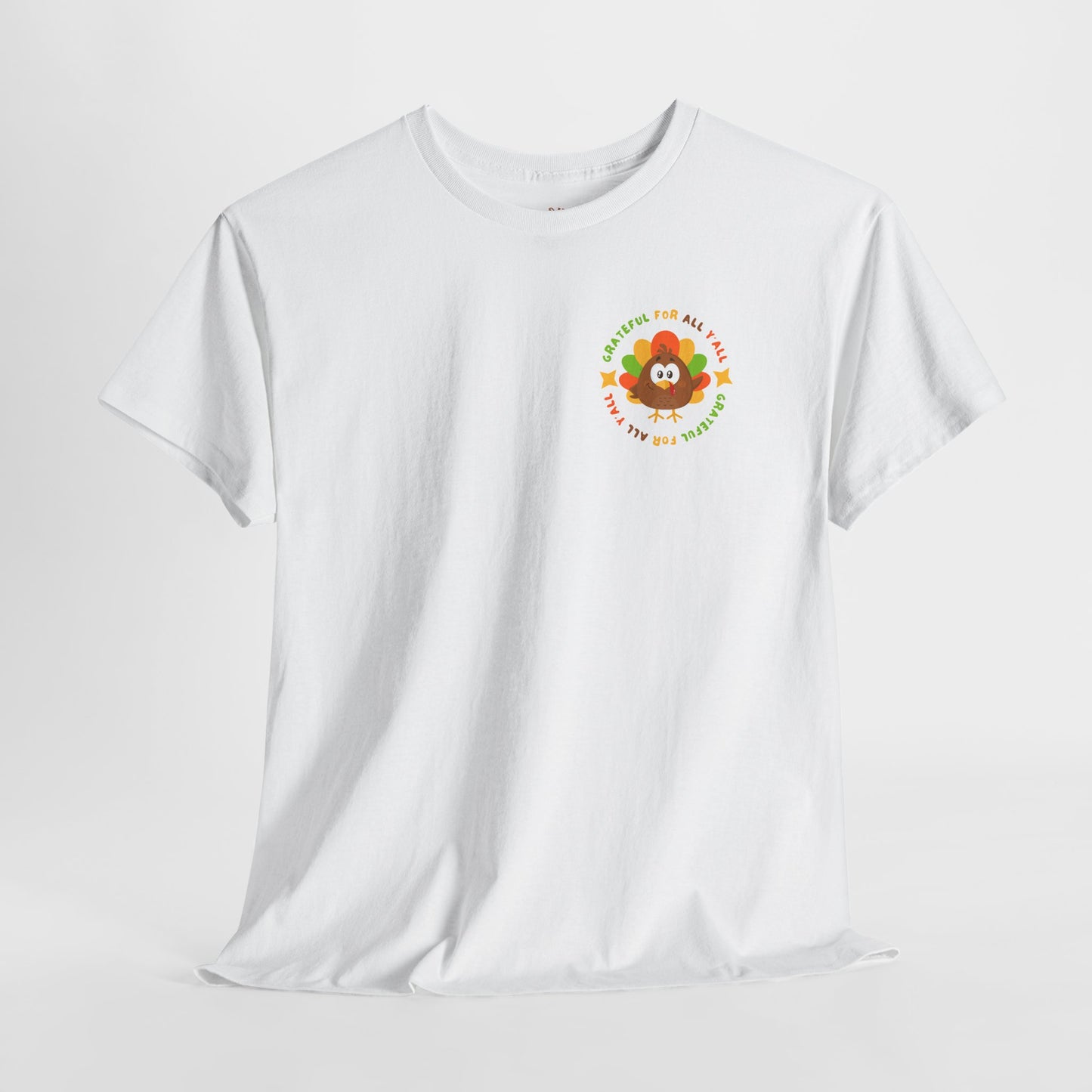 Grateful for All Y'all with Turkey // Pocket Placement // Unisex Jersey Short Sleeve Tee