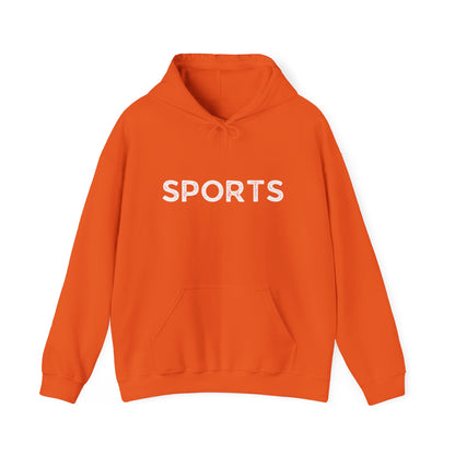 Sports // Unisex Heavy Blend™ Hooded Sweatshirt - White Text