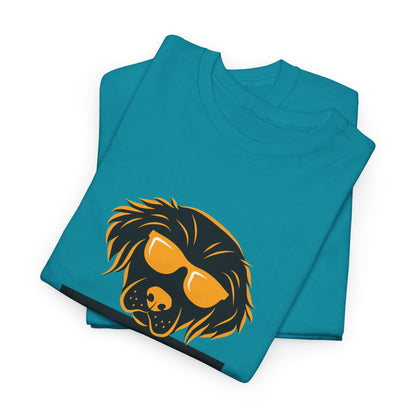 Golden Retriever with Sign //  Unisex Heavy Cotton Tee