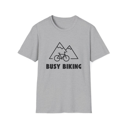 Busy (Mountain) Biking // Unisex Softstyle T-Shirt