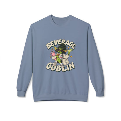 Beverage Goblin T-Shirt — Cute Retro Drink Lover Crew Neck Sweatshirt