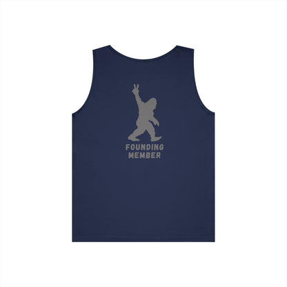 Barefoot Lift Club // Bigfoot Founding Member // Double Sided Unisex Heavy Cotton Tank Top