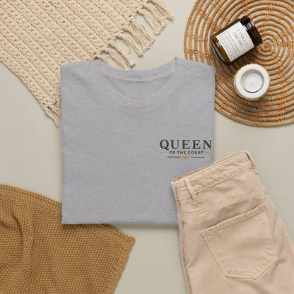 Tennis - Queen of the Court - Sleeve Print Vintage Playing Card Graphic T-Shirt