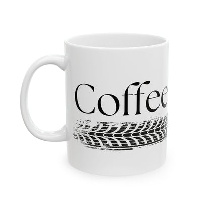 Coffee & Bikes // Ceramic Mug, (11oz, 15oz)