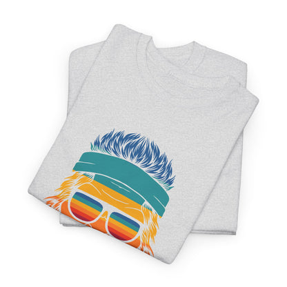 Bigfoot Mood // Retro Mood Unisex Heavy Cotton Tee - Colorful Graphic T-Shirt