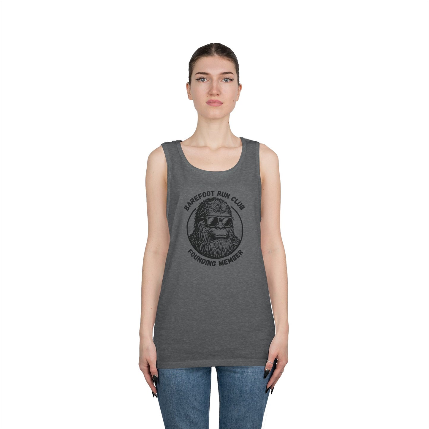 Barefoot Run Club Founding Member //  Unisex Heavy Cotton Tank Top