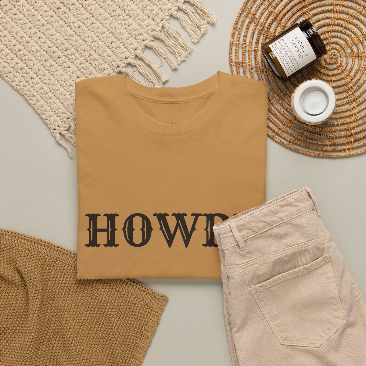Howdy & Adios  // Unisex Heavy Cotton Tee - Casual Statement Shirt