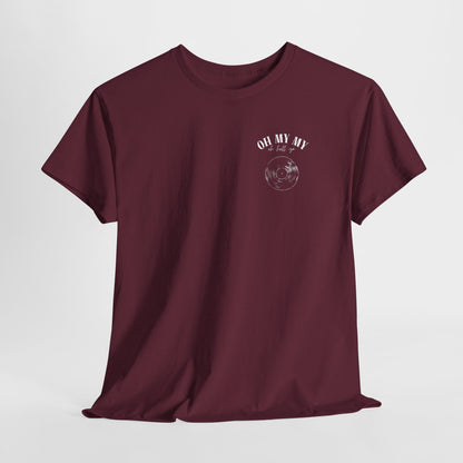 Oh My My Vintage Vinyl Graphic - Pocket Placement // Unisex Heavy Cotton Tee - Perfect for Music Lovers