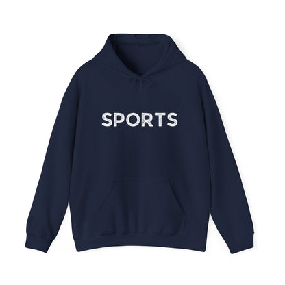 Sports // Unisex Heavy Blend™ Hooded Sweatshirt - White Text