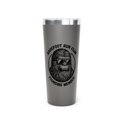Barefoot Run Club Founding Member // Copper Vacuum Insulated Tumbler, 22oz - Blue Text