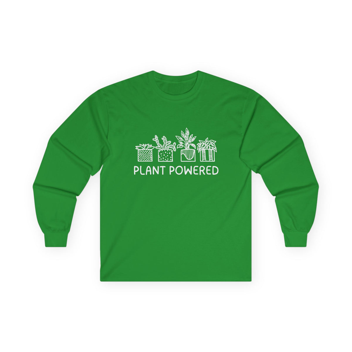 Plant Powered // Unisex Long Sleeve Tee - Eco-Friendly Plant Lovers Shirt