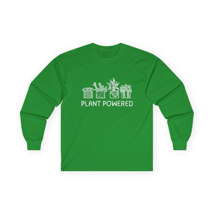 Plant Powered // Unisex Long Sleeve Tee - Eco-Friendly Plant Lovers Shirt